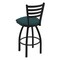 Holland Bar Stool Co 25" Swivel Counter Stool, Black Wrinkle, Graph Tidal Seat 41025BW022 - alternate 3
